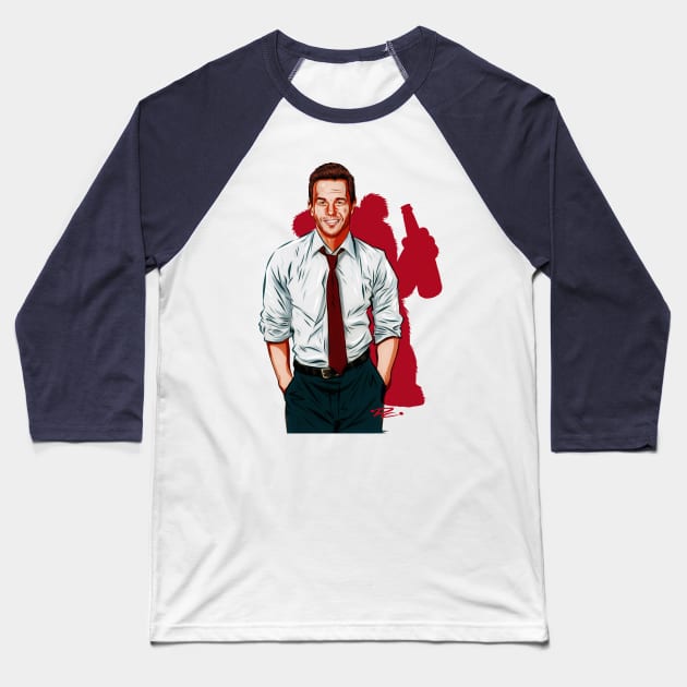 Mark Wahlberg - An illustration by Paul Cemmick Baseball T-Shirt by PLAYDIGITAL2020